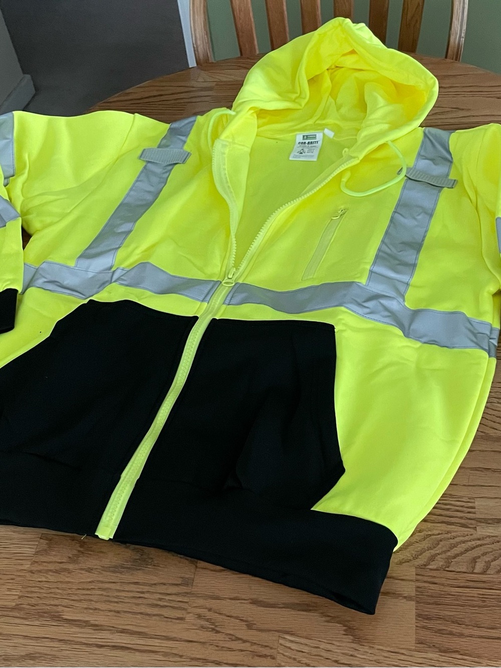 Cordova High-Visibility Zip Hoodie with Reflective Tape Size Large SJ401